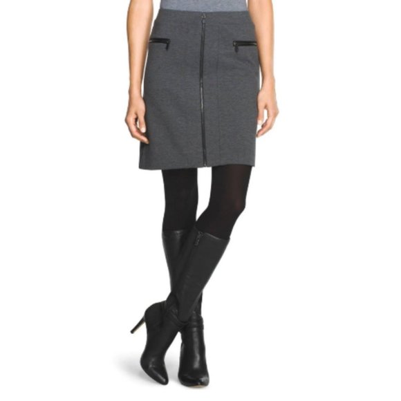 WHBM Full Zip Front Skirt, Like New - Picture 2 of 6